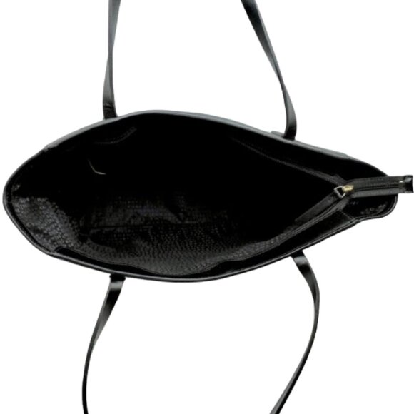 KATE SPADE~White Street Violeta~EXTRA LARGE BLACK LEATHER TOTE SHOULDER BAG - Picture 5 of 5